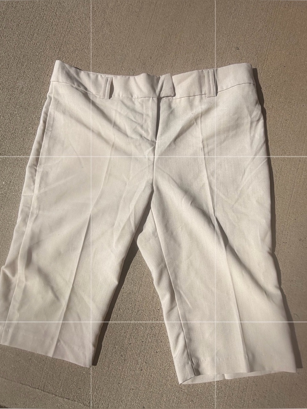 Women’s Cream Bermuda Dress Shorts